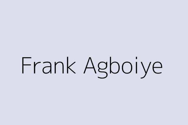 Frank Agboiye